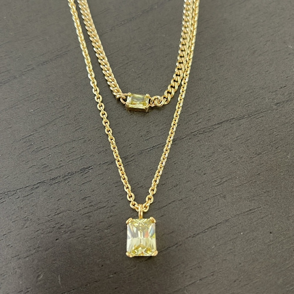 Brand New. Madewell Two-Pack Crystal Necklace Set.